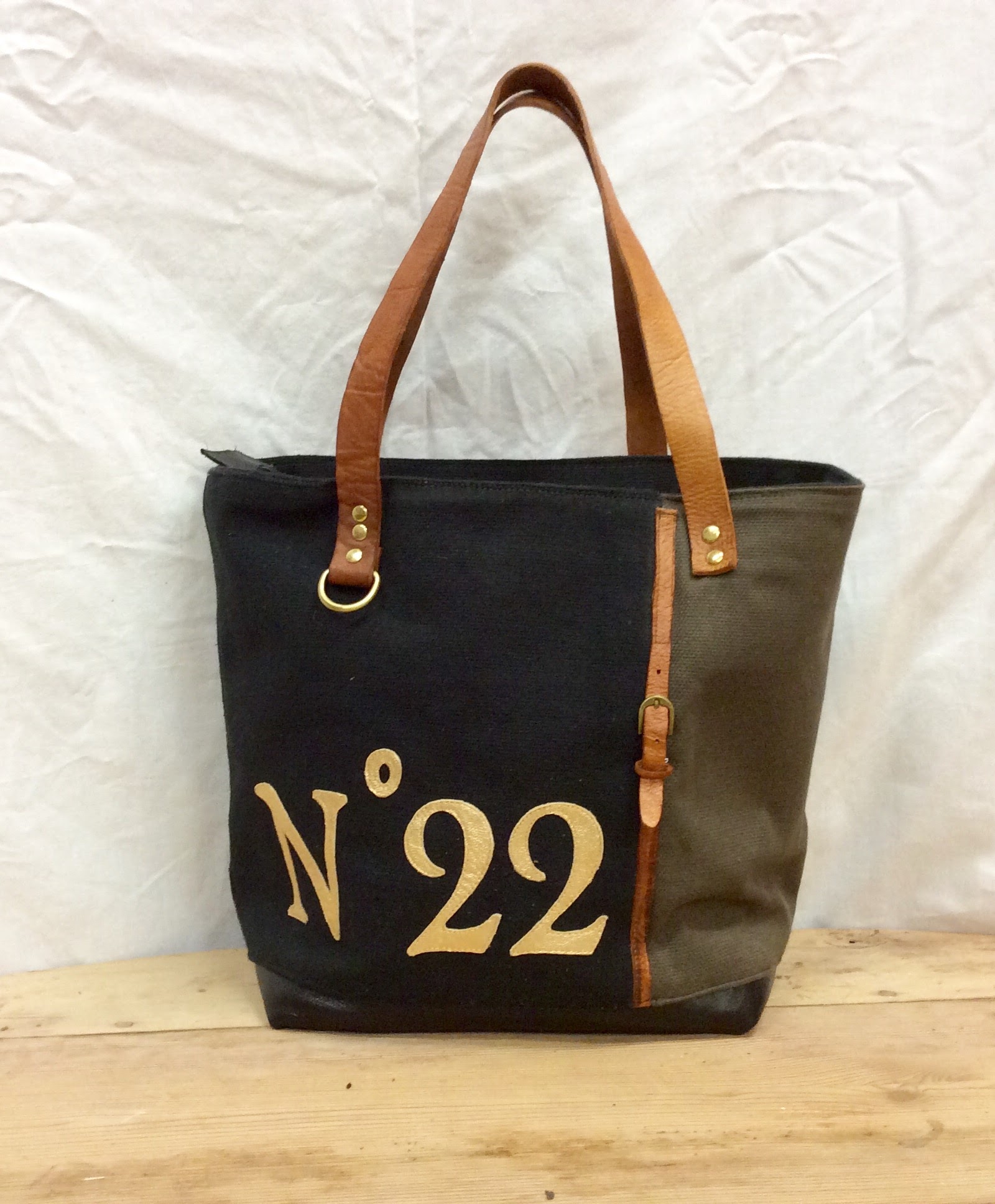 Cabas toile et cuir hotsell