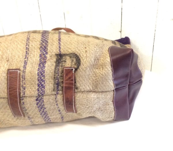 sac toile de jute-sac de café-violet