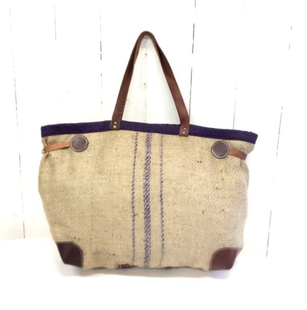 sac toile de jute-sac de café-violet