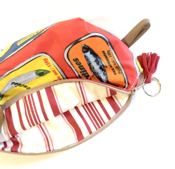 trousse de sac coton enduit rouge-boite de sardines
