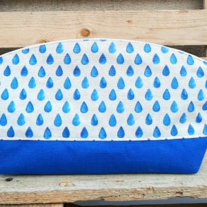 Trousse de toilette gouttes bleues-base bleue